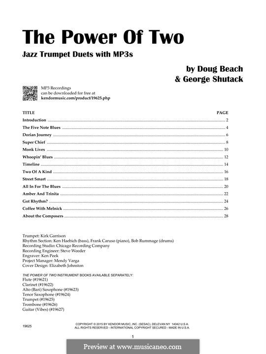 The Power of Two: Trumpet part by Doug Beach, George Shutack