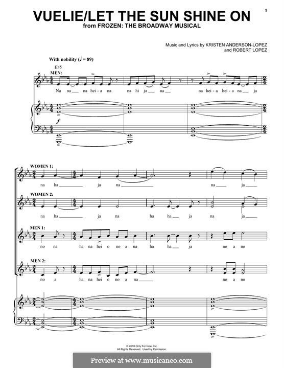Vuelie / Let The Sun Shine On (from Frozen The Broadway Musical) by R