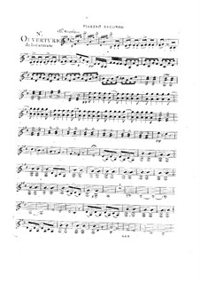 Overture to 'La caravane du Caire': Violin II part by André Grétry