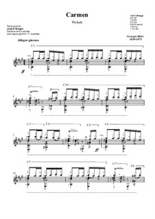 First Suite: Prelude, for guitar by Georges Bizet