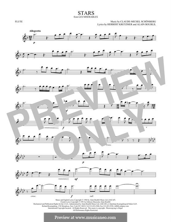 Stars: For flute by Claude-Michel Schönberg