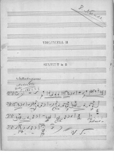 Sextet in B Flat Major, Op.24: Cello II part by Franz Neruda