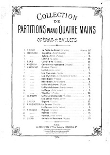 Werther: Acts I-II. Arrangement for piano four hands by Jules Massenet