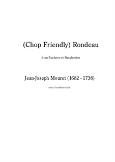 Rondo (Rondeau): For brass quintet (chop friendly version) by Jean-Joseph Mouret