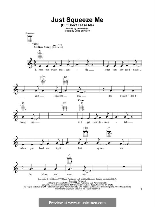 Just Squeeze Me (But Don't Tease Me): For ukulele by Lee Gaines