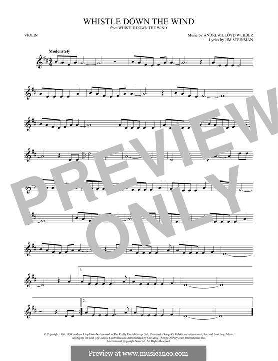 Whistle Down the Wind (from Whistle Down the Wind): For violin by Andrew Lloyd Webber