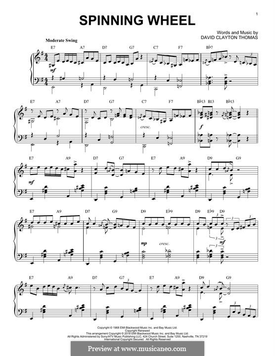 Spinning Wheel (Blood, Sweat & Tears) by D.C. Thomas on MusicaNeo