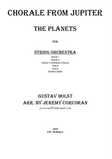 Jupiter: Chorale, for string orchestra by Gustav Holst