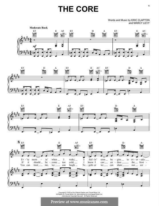 The Core: For voice and piano (or guitar) by Eric Clapton, Marcy Levy