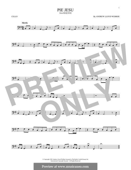 Pie Jesu (from Requiem) by A.L. Webber - sheet music on MusicaNeo