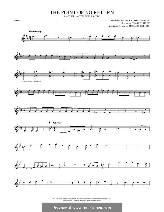 The Point of No Return: For horn by Andrew Lloyd Webber