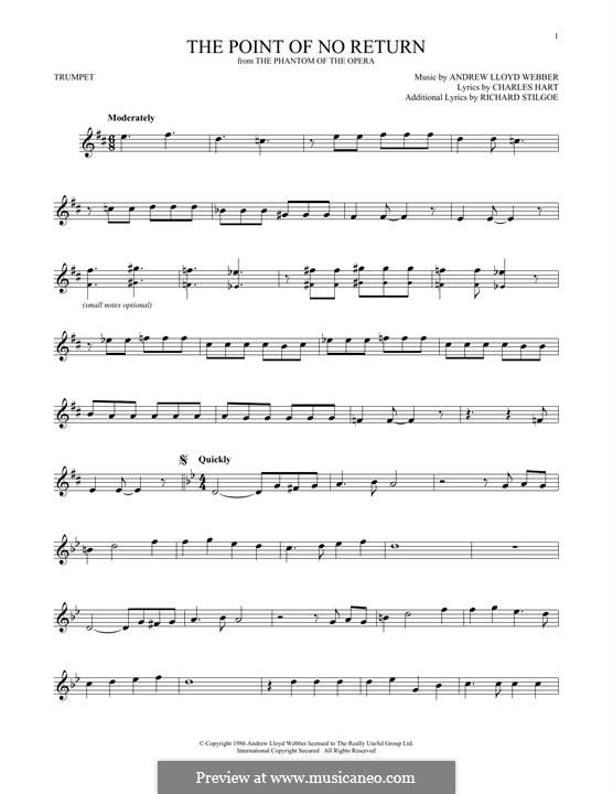 The Point of No Return: For trumpet by Andrew Lloyd Webber