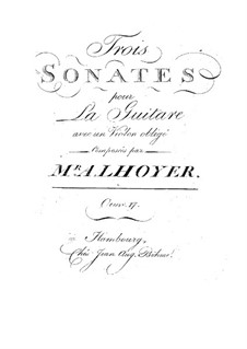 Three Sonatas for Guitar and Violin, Op.17: Three Sonatas for Guitar and Violin by Antoine de Lhoyer