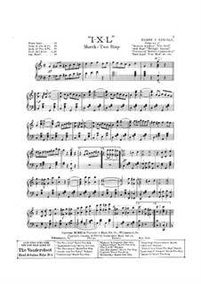 I-X-L. March-Two Step: For piano by Harry J. Lincoln