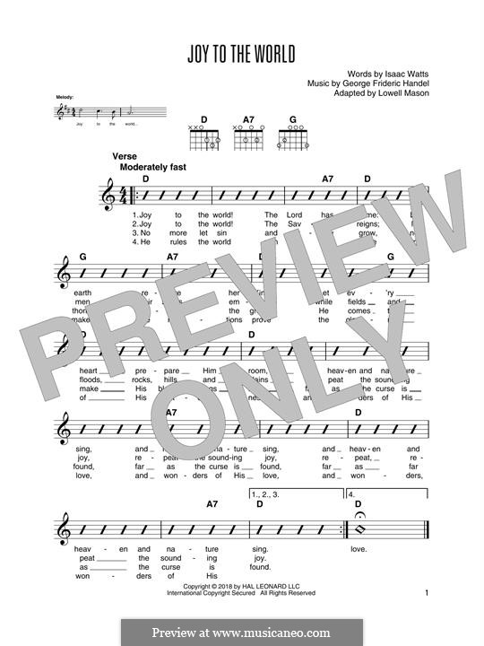 Instrumental version: For guitar with tab by Georg Friedrich Händel