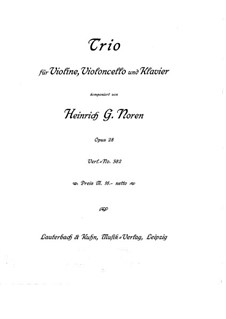 Piano Trio in D Minor, Op.28: Full score by Heinrich Gottlieb Noren