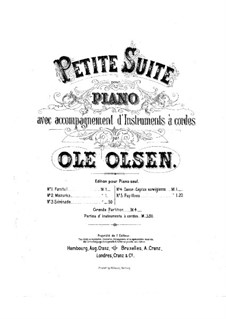 Little Suite for Strings and Piano, Op.50: Full score by Ole Olsen