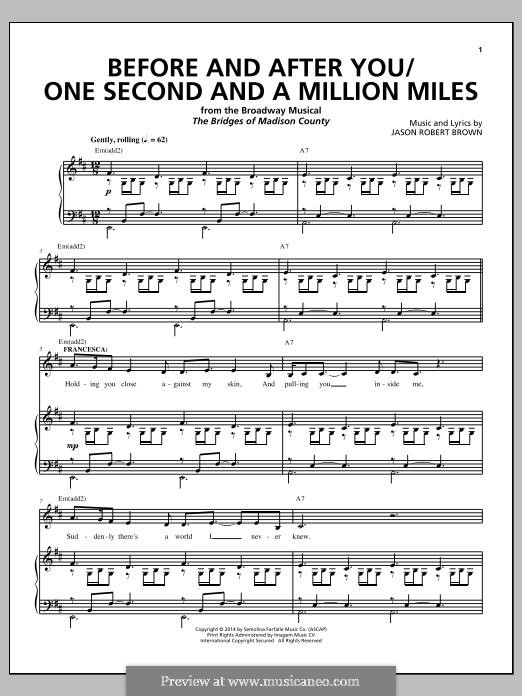 The Bridges of Madison County: Before and After You / One Second and a Million Miles by Jason Robert Brown