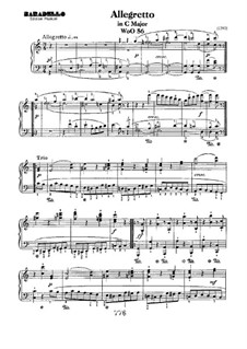 Allegretto in C Major, WoO 56: For piano by Ludwig van Beethoven