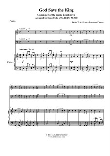 God Save the King: For oboe, bassoon and piano by folklore