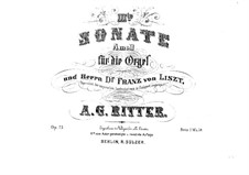 Sonata for Organ No.3 in A Minor, Op.23: Sonata for Organ No.3 in A Minor by August Gottfried Ritter