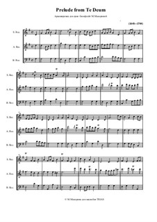Te Deum, H.146: No.1 Prelude, for trio instruments by Marc-Antoine Charpentier