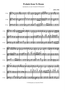 Te Deum, H.146: No.1 Prelude, for trio instruments by Marc-Antoine Charpentier