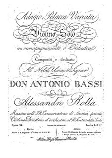 Adagio e Polacca Variata per violino solo con accompagnamento di orchestra, BI 483: Adagio e Polacca Variata per violino solo con accompagnamento di orchestra by Alessandro Rolla