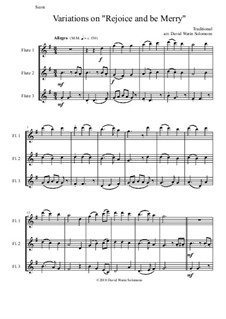 Rejoice and Be Merry (The Gallery Carol): Variations, for 3 flutes by folklore
