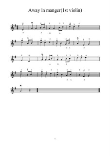 Away in a Manger: For violin by William (James) Kirkpatrick