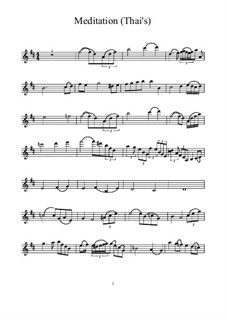 Meditation: Violin sheet music by Jules Massenet