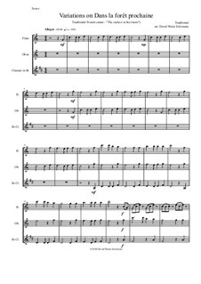 Dans la forêt prochaine (The Cuckoo in the forest): For flute, oboe and clarinet by folklore