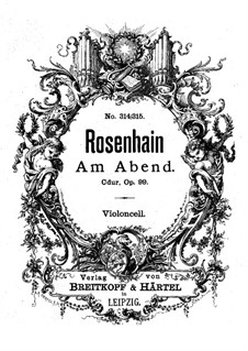 Am Abend (In the Evening), Op.99: Cello part by Jacob Rosenhain