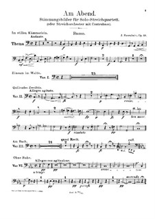 Am Abend (In the Evening), Op.99: Double bass part by Jacob Rosenhain