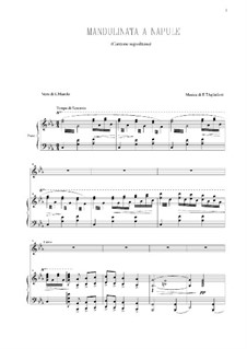 Mandulinata a Napule: For voice and piano by Ernesto Tagliaferri