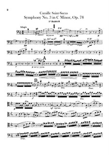 Symphony No.3 in C Minor 'Organ Symphony', Op.78: Bassoon part by Camille Saint-Saëns