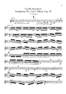 Symphony No.3 in C Minor 'Organ Symphony', Op.78: Violin II part by Camille Saint-Saëns