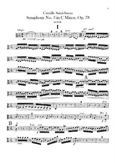Symphony No.3 in C Minor 'Organ Symphony', Op.78: Viola part by Camille Saint-Saëns