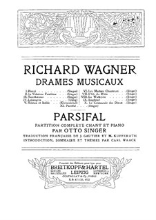 Complete Opera: For voices and piano (German and french texts) by Richard Wagner