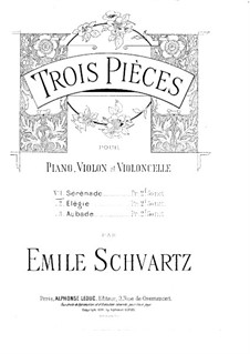 Serenade for Violin, Cello and Piano: Cello part by Émile Schvartz