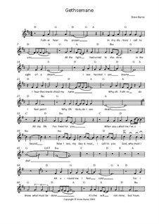 Gethsemane by Steve Byrne - sheet music on MusicaNeo