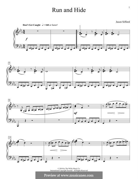 Run and Hide: For piano by Jason Sifford