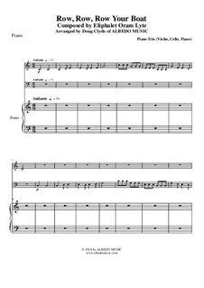 Row, Row, Row Your Boat: For piano trio (violin, cello, piano) by folklore