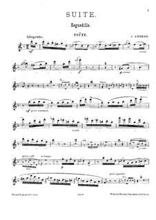 Suite for Flute, Clarinet, Oboe and Piano: Flute part by Johan Amberg