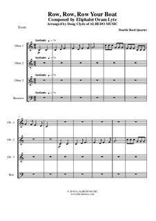 Row, Row, Row Your Boat: For double reed quartet by folklore