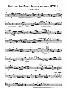 Cadenzas for Mozart bassoon concerto: Cadenzas for Mozart bassoon concerto by Žilvinas Smalys