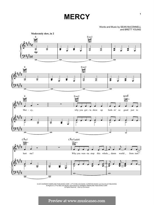 Mercy by B. Young, S. McConnell - sheet music on MusicaNeo