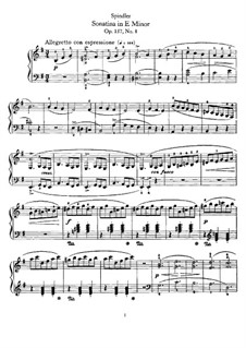 Sonatinas for Piano, Op.157: Sonatina No.8 in E Minor. Movement I by Fritz Spindler