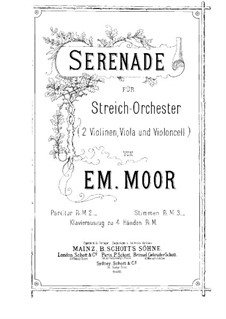 Serenade for String Orchestra, Op.16: Full score by Emanuel Moór