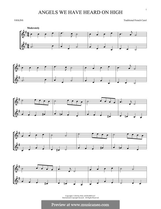 Two instruments version: For two violins by folklore